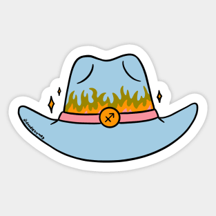 Sagittarius Cowboy Hat Sticker